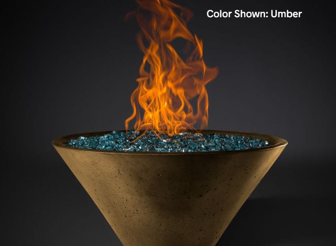 Slick Rock Concrete RidgeLine Fire Bowl Conical 34" D x 14.5" H