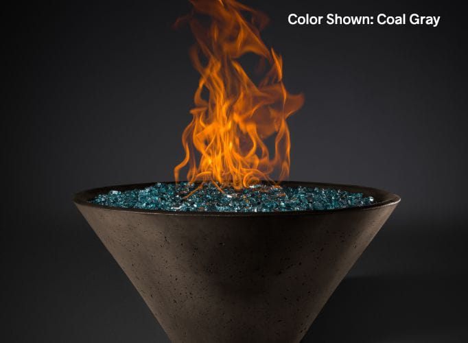 Slick Rock Concrete RidgeLine Fire Bowl Conical 22" D x 10" H