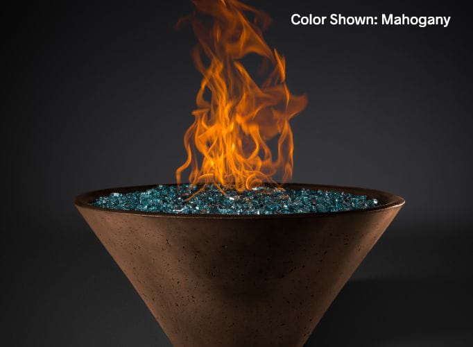 Slick Rock Concrete RidgeLine Fire Bowl Conical 29" D x 13" H