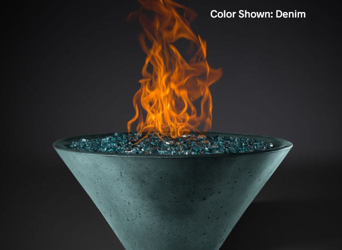 Slick Rock Concrete RidgeLine Fire Bowl Conical 29" D x 13" H