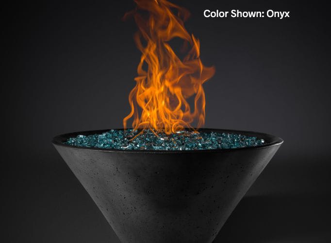 Slick Rock Concrete RidgeLine Fire Bowl Conical 34" D x 14.5" H