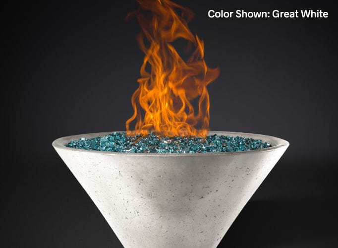 Slick Rock Concrete RidgeLine Fire Bowl Conical 34" D x 14.5" H