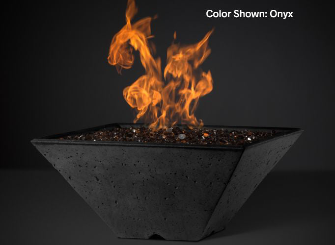 Slick Rock Concrete RidgeLine Fire Bowl Square 22" D x 10" H