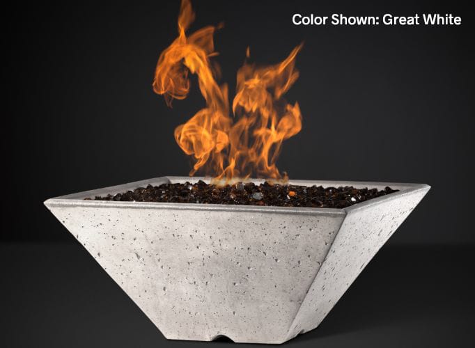 Slick Rock Concrete RidgeLine Fire Bowl Square 34" D x 14.5" H