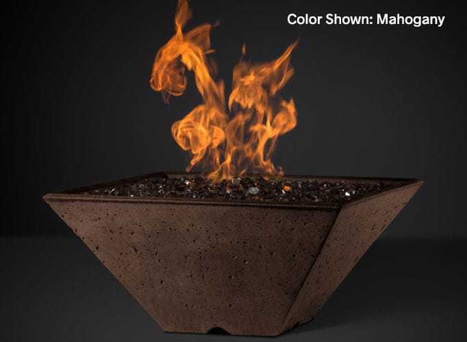 Slick Rock Concrete RidgeLine Fire Bowl Square 34" D x 14.5" H