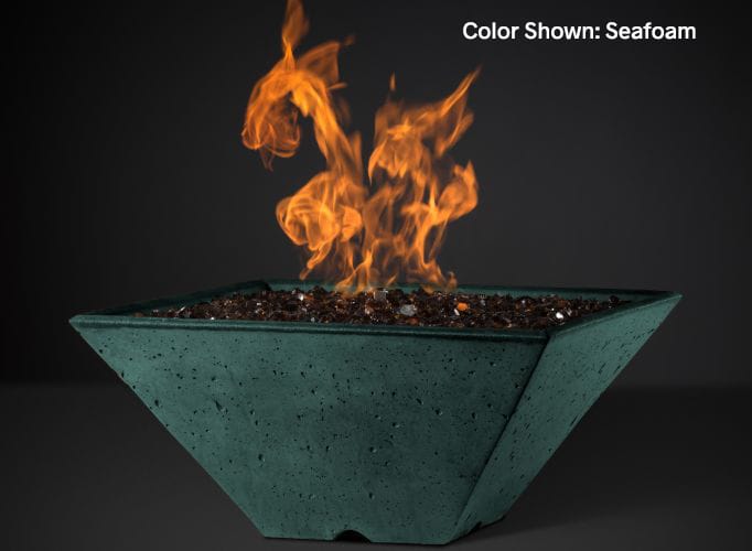 Slick Rock Concrete RidgeLine Fire Bowl Square 34" D x 14.5" H — Bowl Only