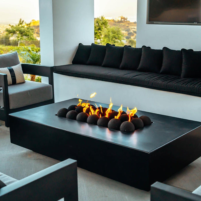 The Outdoor Plus Cabo Linear Concrete 90" Gas Fire Pit