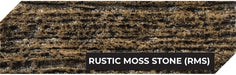 The Outdoor Plus Rustic Moss Stone finish swatch