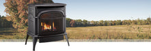 Vermont Castings Intrepid direct vent gas stove lifestyle view
