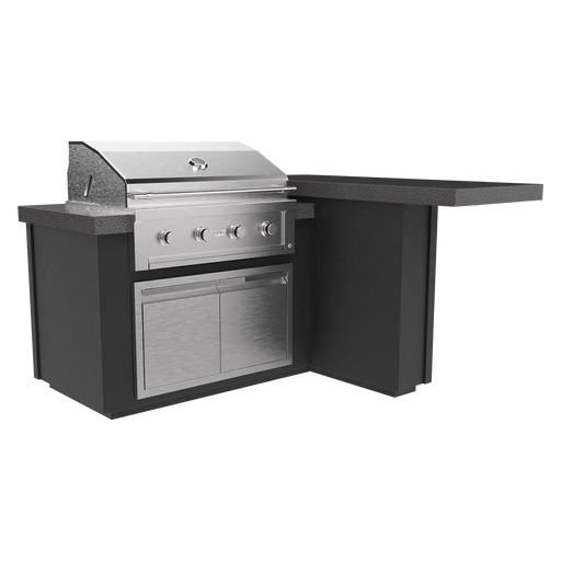 Videl 72" Alta-L Complete BBQ Island (Right, with Audio) — Powder Coated