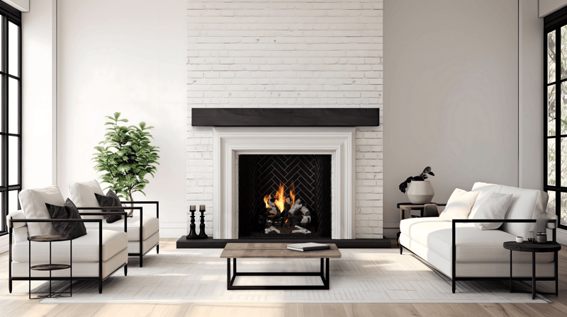 Majestic Ashland 42 wood burning fireplace, Black Onyx Herringbone