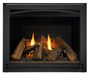 Majestic Meridian 36 direct vent gas fireplace with Manor front