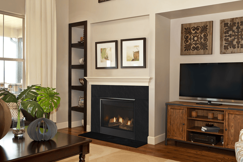 Majestic Mercury 32 direct vent gas fireplace installed in a living room