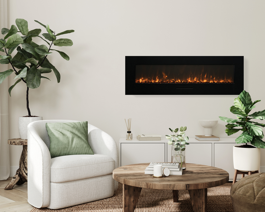 Amantii WM-FM-BG wall mount flush mount electric fireplace
