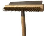 WPPO 36-Inch Pizza Oven Brush w/ Wooden Handle & Stainless Steel Scraper