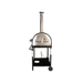 WPPO Black 25 Inch Traditional Dual-Fueled Pizza Oven With Gas Attachment