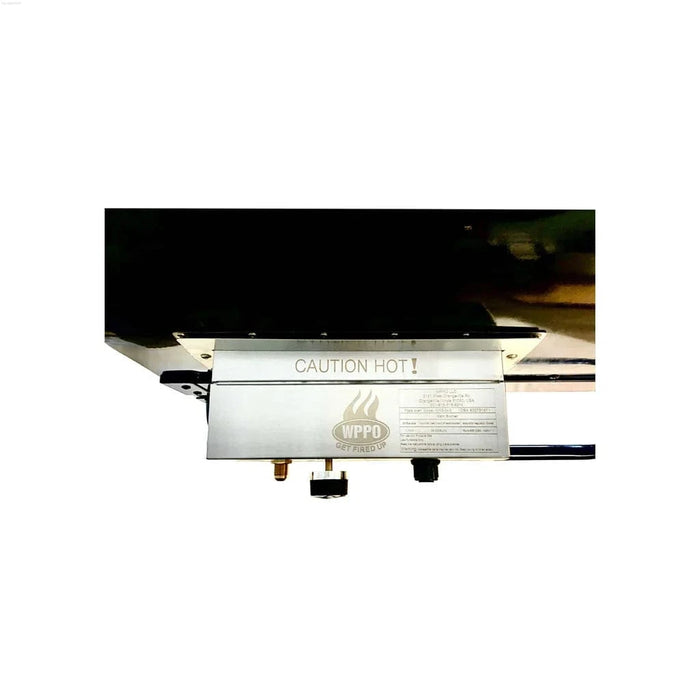 WPPO Black 25-Inch Traditional Dual-Fueled Pizza Oven With Gas Attachment