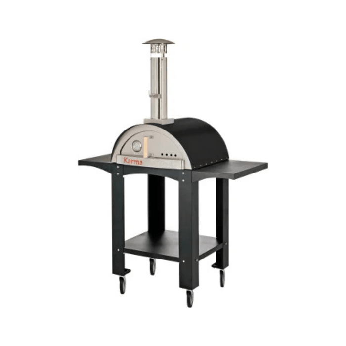 WPPO Karma 25-Inch Black Freestanding Wood Fired Outdoor Pizza Oven
