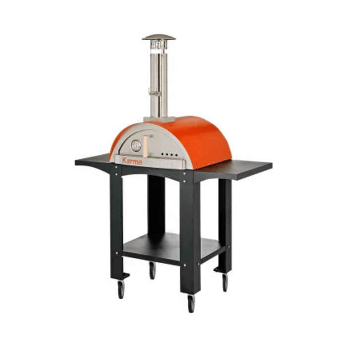 WPPO Karma 25-Inch Orange Freestanding Wood Fired Outdoor Pizza Oven