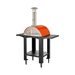 WPPO Karma 25-Inch Orange Freestanding Wood Fired Outdoor Pizza Oven