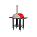 WPPO Karma 25-Inch Red Freestanding Wood Fired Outdoor Pizza Oven