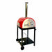 WPPO Red 25-Inch Traditional Dual-Fueled Pizza Oven With Gas Attachment