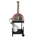 WPPO Red 25-Inch Traditional Dual-Fueled Pizza Oven With Gas Attachment