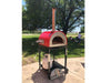 WPPO Red 25-Inch Traditional Dual-Fueled Pizza Oven With Gas Attachment