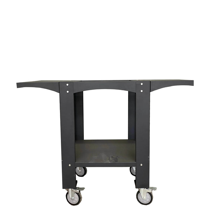WPPO Stainless Steel Cart for Karma 25-Inch Wood Fired Pizza Oven - Black