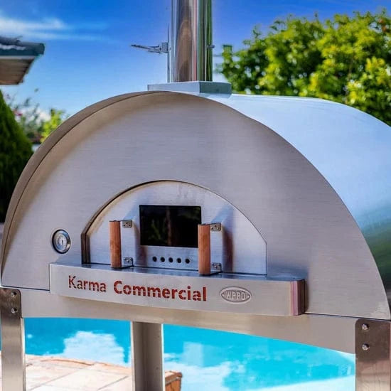 WPPO Stainless Steel Cart for Karma 55-Inch Wood Fired Pizza Oven