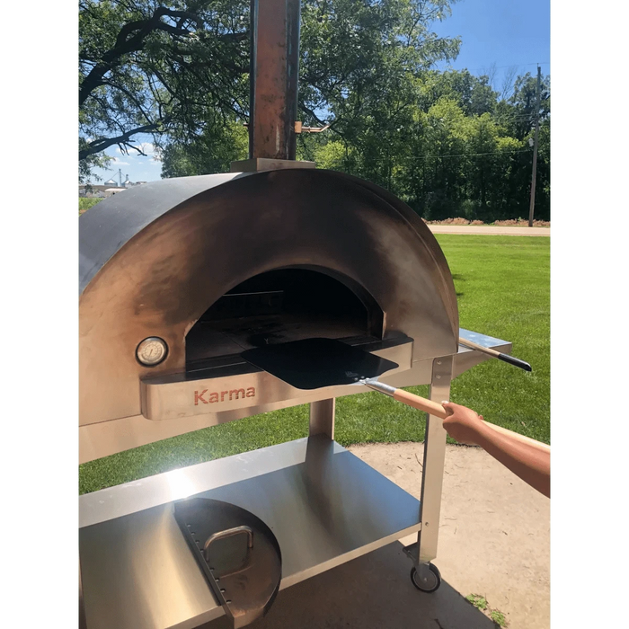 WPPO Traditional Aluminum Pizza Peel with Long Wooden Handle 14"W x 38"L