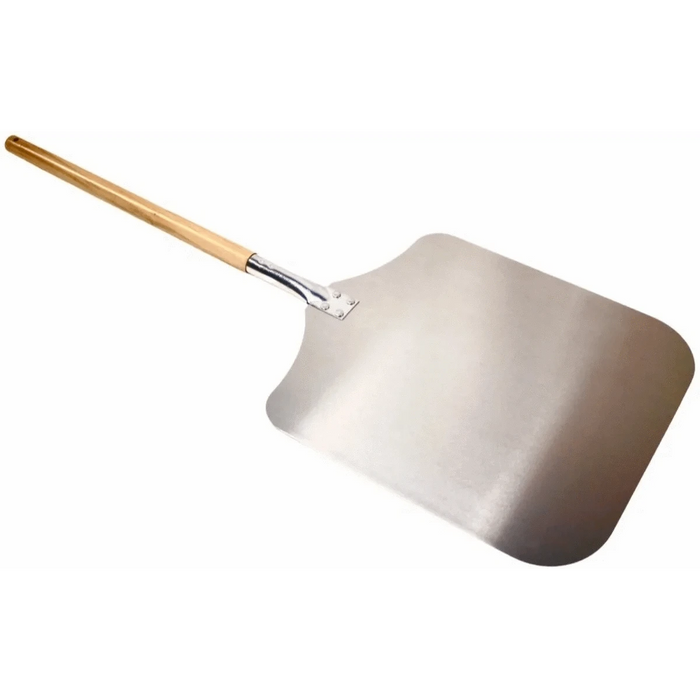 WPPO Traditional Aluminum Pizza Peel with Long Wooden Handle 14"W x 38"L