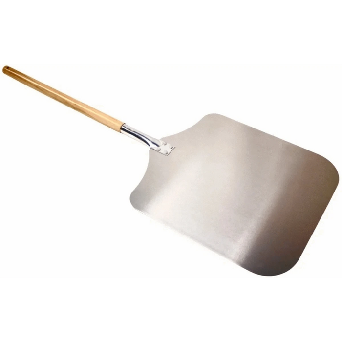 WPPO Traditional Aluminum Pizza Peel with Long Wooden Handle 16"W x 40"L