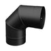 90° Elbow Single Wall Black 6" Pipe