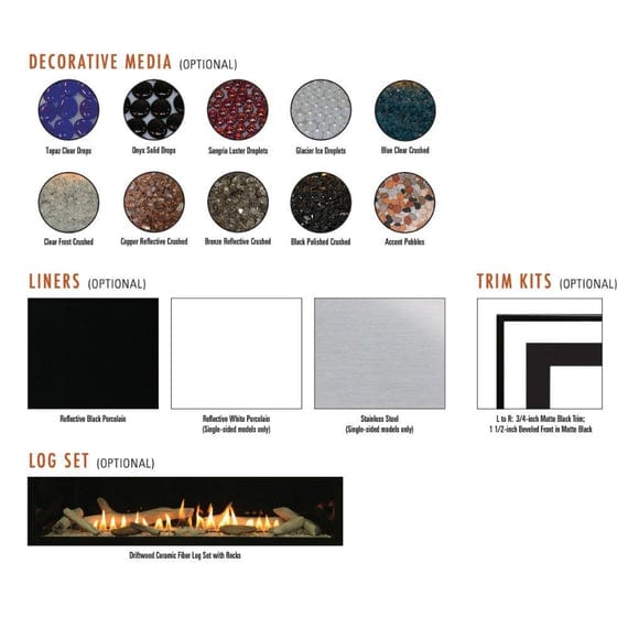 Empire Boulevard 36-Inch/48-Inch Long Linear Vent-Free Gas Fireplace