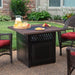 Endless Summer The Donovan, Dual Heat LP Gas Outdoor Fire Pit/Patio Heater with Wood Look Resin Mantel