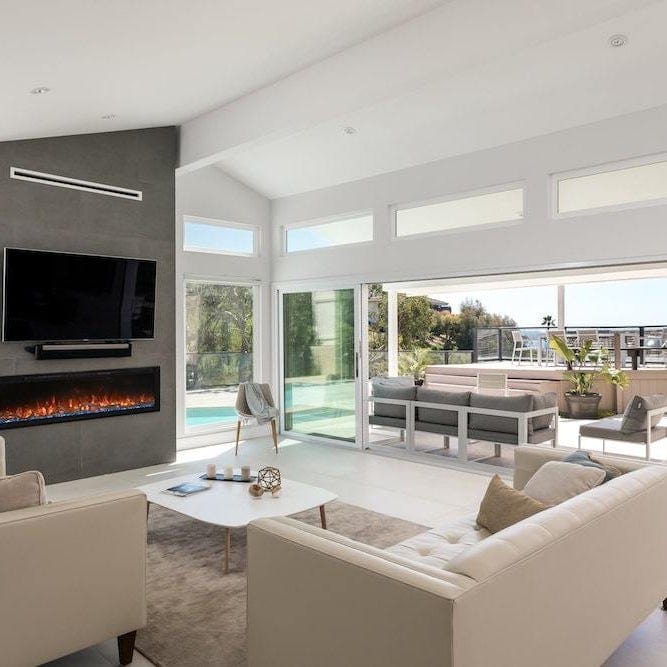 Modern Flames Spectrum Slimline Built-in/Wall Mounted Electric Fireplace, Sizes: 50"-100"